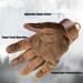 Xnuoyo Rubber Gloves - Hard Ankle Touchscreen Full & Half Finger Protective Gloves for Motorcycle Bicycle Hunting Climbing Camping - Brown - Buy Online on GoSupps.com