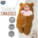 CUQOO Super Soft Newborn Baby Swaddle Suit in Brown | Thermal Swaddle Blanket | 100% Cotton Inside | Newborn Essentials - Buy Online on GoSupps.com