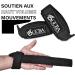 OCBA Wrist Loops for Weightlifting - Cotton Padded Gym Wrist Bands with Thumb Support - Powerlifting Fitness Accessories - Robust Black Design - Buy Online on GoSupps.com