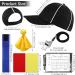 SOMSOC 6-Piece Men's Referee Costume Set - Official Umpire Jersey, Whistle, Hat, Cards, Penalty Flag - Rugby Necessities, Black/White - Large - Buy Online on GoSupps.com