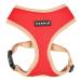 Puppia Soft Harness II - Soft dog harness for small and medium-sized dogs - very comfortable and adjustable Red XL
