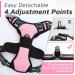 Eagloo Large Dog Harness - Adjustable Anti-Train Control Harness for Labrador - Reflective Strips Pink - 1 Pack - Buy Online on GoSupps.com