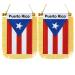 WXFCAI 2 Pack Puerto Rico Window Hanging Flag,Mini Puerto Rican Car Flag with Pole Tassel Suction Cup Rearview Mirror Decoration(3x5 Inch) 2pack
