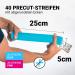 Truetape Basic Kinesiology Tape Duopack | Skin-Friendly Waterproof & Elastic | 40 Precut Strips (20 Pink & 20 Blue) | Perfect Wearing Comfort - Buy Online on GoSupps.com