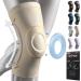 NEENCA Knee Brace Knee Compression Sleeve Support for Men Women with Patella Gel Pads & Side Stabilizers Medical Grade Knee Pads for Running Meniscus Tear ACL Arthritis Joint Pain Relief L Beige