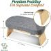 Monk & Llama Foldable Bamboo Meditation Bench with Cushioned Seat - Grey - Buy Online on GoSupps.com