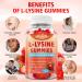 2 Pack L-Lysine 1000mg Gummies Chewable Lysine Supplement for Adults & Kids Essential Amino Acid Supplement for Immune Support Collagen Formation Support Strawberry 120 Count 120 Count (Pack of 1) - Buy Online on GoSupps.com