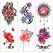 Konsait Flower Temporary Tattoos - 15 Sheets | Rose Skull Butterfly Designs | Arm Sleeves Stickers for Women, Girls, Kids | Decorative Body Art - Buy Online on GoSupps.com