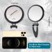 MIYADIVA 6 Inch 20X Magnifying Hand Mirror with Handle - Portable Travel Mirror for Women - Foldable Double Sided Design - Black - Buy Online on GoSupps.com