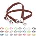 BioThane coupling for two dogs 0.5m long red-brown width selectable coupling leash 0.5 meters red-brown