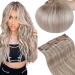 Runature clip in extensions real hair highlights blond 30cm remy short hair extension real hair clip in 3 pieces 50g natural hair extreme real hair clips invisible color #19ap60 30cm-3Pcs #19ap60