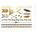 Gold Metallic Temporary Tattoos - 75+ Geometric Henna Designs Moon Stars Arrows Feathers - Waterproof, Non-toxic, Long Lasting - Ideal for Beach, Festivals & More! - Buy Online on GoSupps.com