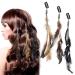 ORYOUGO Set of 6 Bohemian Style Feather Headband With Comb Clip Tassel Hemp Rope Bohemian Hairband for Women Girls Festival Headdress Brown&Black&Khaki