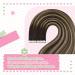 Youngsee Ombre Tape Extensions - Real Hair 35cm Balayage Extensions - Dark Brown & Ash Blonde Seamless Tape-in Hair Extensions for Women - 50g #4/18/4 - Buy Online on GoSupps.com