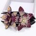 Rhinestone Double Flower Hair Clip Women Hair Clips Female Elegant Duckbill Clip Hairgrip Fashion Hair Claw Clips Lady Elegant Dovetail (Champagne) - Buy Online on GoSupps.com