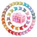 100 Pieces Butterfly Hair Clips Mini Claw Clip Pastel Hair Clips with Toy Treasure Box for Baby Girls Kids Toddlers Party Gifts (Sparkle Candy Colors)  2 cm