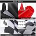 Skylety Traffic Cones and Racing Checkered Flags Set - 12 Cones, 12 Flags, Banner, and Racetrack Mat - Buy Online on GoSupps.com