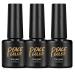 PEACECOLOR 3 x 7ml Gel Polish Gel No Wipe Top Coat Shine Finish and Long Lasting Soak Off UV Nail Lamp Gel A4