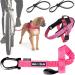 Bike and Dog - dog leash and dogs for the bike dishes with 3 rings 2 of which side including 2 special bicycle bridles.Patented.Dog leash and dog harness m pink