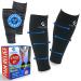Calf Compression Sleeves and Leg Wraps (4 Piece) Shin Splint Support  Calve Guards for Men and Women - Braces Provide Healthy Circulation Pain Relief for Running  Basketball  Cycling  Maternity Large - X-Large Black Calf...