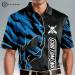 LASFOUR Custom Skull Bowling Team Polo Shirts - Personalized Short Sleeve Bowling Polo in Blue Skull Design - Buy Online on GoSupps.com