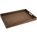 Dark Wood Serving Tray Set - 5-Piece Nested Breakfast & Organizing Trays | Multi-Purpose Wooden Trays for Serving Catering & Bathroom D cor - Dark Brown - Buy Online on GoSupps.com