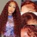 Reddish Brown 13x4 HD Lace Front Wigs Human Hair 22 Inch Brazilian Virgin Human Hair Wigs for Black Women 180 Density Water Wave Lace front Wig Human Hair Wig Pre Plucked with Baby Hair 22 Inch Reddish Brown Water Wave Wigs