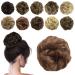 Sofeiyan hair part hair tendrils updos Unordered ponytail chignon wavy messy chignon hairstyles hair extensions for women light chestnut brown 40g light chestnut brown