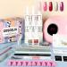 15ML Gel Nail Polish Kit with UV Light - Starter Kit with 24W LED Lamp, Glitter & Nude Colors, Matte Top Coat, Nail Art Rhinestones - DIY French Manicure Set - Buy Online on GoSupps.com