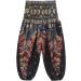 Yeeye Kids Girls Black Bohemian Harem Pants - Size 3-5 | Smocked Baggy Boho Trousers for Yoga, Dance & Pilates - Buy Online on GoSupps.com