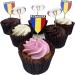 Romania Flag Rugby Ball Food & Cupcake Picks Toppers Party Decorations (14 Pack) - Buy Online on GoSupps.com