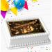 HAPPY BIRTHDAY GOLD PERSONALISED ICING EDIBLE COSTCO CAKE TOPPER AT-7138 - Buy Online on GoSupps.com