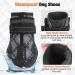 BEAUTYZOO Dog Boots 4PCS Set for Medium Large Dogs | Anti-Slip Waterproof Booties with Reflective Straps | Size 6 (2.6x3.0) | Black Outdoor Paw Protectors - Buy Online on GoSupps.com