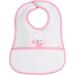 Teddy Motif Pink Baby Bib | AM283R | 6 Months+ | 34cm x 23.5cm | Press Stud Closure - Buy Online on GoSupps.com