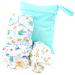 Leekalos Cloth Diapers Reusable with Bamboo Inserts & Wet Bag - Undersea Design for Boys and Girls - Buy Online on GoSupps.com