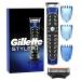 Gillette precision trimmer for body and beard 4 in 1 for men razors and modelers with 1 Proglide blade and 3 attachments Styler + 1 Lame Gillette Proglide Styler Hairschneider + 1 refill pack
