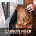 Professional 8.8 Inch Tail Comb - Black Carbon Fiber & Stainless Steel Pintail - Anti-Static, Heat Resistant Teasing Comb - Lightweight for All Hair Types - Buy Online on GoSupps.com