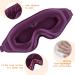 WLLHYF 3D Silk Sleep Mask - Comfortable Adjustable Eye Mask for Deep Sleep - Cute Light Blocking Eye Covers for Men & Women (Purple - Buy Online on GoSupps.com
