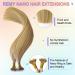 KOCONI Nano Ring Real Human Hair Extensions 18 Inch #18/613 Ash Blonde Mix Bleach Blonde | Remy Nano Tip Hair Extension 50g - Buy Online on GoSupps.com