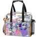MOFASVIGI Clear Stadium Approved Tote Bag - Waterproof Transparent Rainbow Design for School, Concerts & Travel - Buy Online on GoSupps.com
