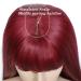 Seelaugh 75 cm Long Red Wig with Ponytail & Fringes Burgundy Synthetic Hair Wigs for Women - Buy Online on GoSupps.com