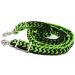 CHALLENGER Horse Western Tack Nylon Braided Knotted Roping Barrel Reins Lime Green 60705