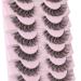Wiwoseo 3D Cat Eye False Eyelashes - Natural Wispy Fluffy Russian Strips - 10 Pairs, 16MM Clear Band - Buy Online on GoSupps.com
