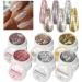 Sculpture Gel High-density platinum nail gel Japanese style glitter for nail art chrome gold and silver gels with drawing and painting function 6 x 5g - Buy Online on GoSupps.com