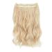 Invisible Wire Hair Extensions - Adjustable Size, Long Wavy Line, 2 Clips - 16 Inch Bleach Blonde - Buy Online on GoSupps.com