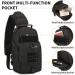 Vinbagge Tactical Sling Rucksack - Waterproof Military Shoulder Bag for Hiking & Cycling - Small Crossbody Daypack - Black - Buy Online on GoSupps.com