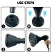 Collapsible Silicone Hair Dryer Diffuser for Curly Hair - Lightweight & Portable Travel Design Fits Most Hair Dryers (Black - Buy Online on GoSupps.com