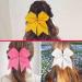 4pcs Large Cheer Bows Elastic Hair Tie Bands, Grosgrain Ribbon Ponytail Holder for Teen Girls - Yellow/Black/White/Pink - Buy Online on GoSupps.com