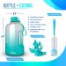 Half Gallon 64oz Water Bottle with Times to Drink | Motivational Sports Jug with Straw | Teal Fade Design - Buy Online on GoSupps.com