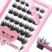 Lash Clusters 72 Pcs Individual Cluster Lashes DIY Lash Extension 8-16mm Eyelash Clusters Volume Wispy Lashes Super Thin Band Reusable Soft & Comfortable(Posh D-8-16mix)